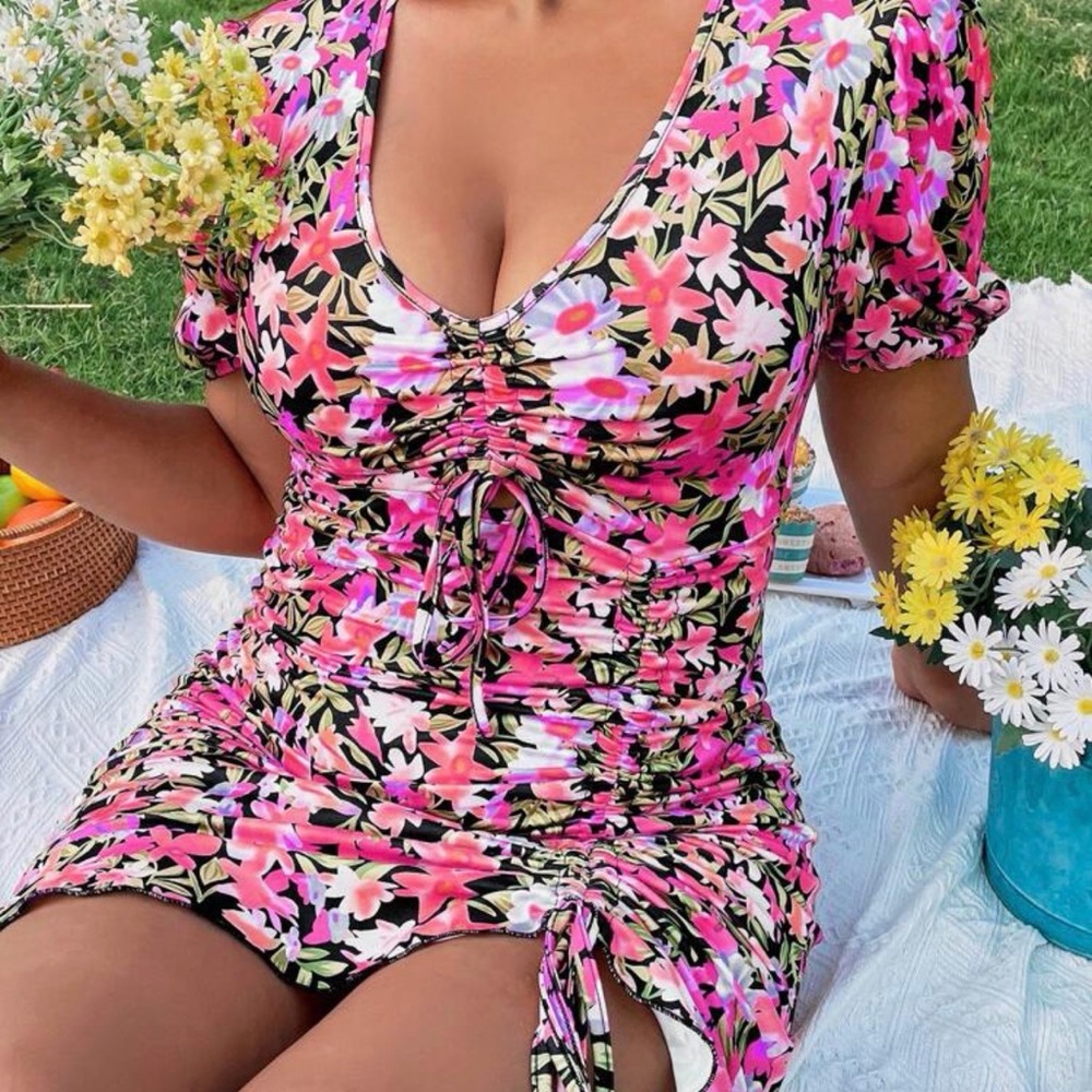 Floral Pink Maxi Dress